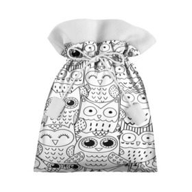 Подарочный 3D мешок с принтом Совушки pattern в Курске, 100% полиэстер | Размер: 29*39 см | Тематика изображения на принте: bird | owl | животные | ночные птицы | птицы | совы