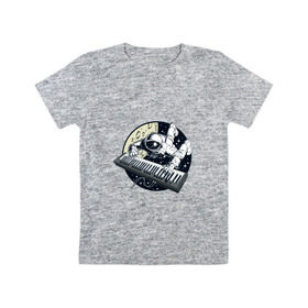 Детская футболка хлопок с принтом Piano в Курске, 100% хлопок | круглый вырез горловины, полуприлегающий силуэт, длина до линии бедер | клавишник | пианино | пианист | рояль. | фортепиано