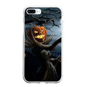 Чехол для iPhone 7Plus/8 Plus матовый с принтом Jack в Курске, Силикон | Область печати: задняя сторона чехла, без боковых панелей | halloween | pumpkin | witch | ведьма | демон | кот | тыква | хэллоуин | череп