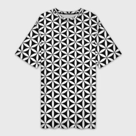 Платье-футболка 3D с принтом Цветок Жизни в Курске,  |  | геометрия пространства | герметизм | древо жизни | друнвало мельхиседек | куб метатрона | мудрость | сакральная геометрия | семя жизни | ткань пространства | цветок жизни