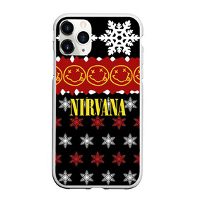 Чехол для iPhone 11 Pro матовый с принтом Nirvana праздничный в Курске, Силикон |  | cobain | kurt | nirvana | альтернативный | боритон | гранж | группа | дональд | знак | кобейн | красный | крист новоселич | курт | музыка | музыкант | надпись | нирвана | новогодний | новый год | певец | праздник