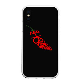 Чехол для iPhone XS Max матовый с принтом Red Hot Chili Peppers в Курске, Силикон | Область печати: задняя сторона чехла, без боковых панелей | музыка | овощ | острый | пеперс | перчик | ред | рок | хот | чили