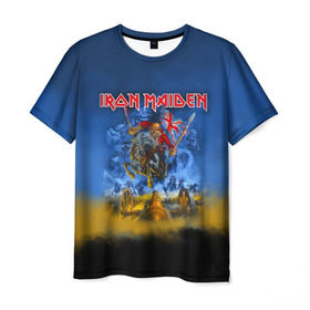 Мужская футболка 3D с принтом Iron Maiden в Курске, 100% полиэфир | прямой крой, круглый вырез горловины, длина до линии бедер | iron maiden | адриан смит | айрон мейден | гроза | группа | дэйв мюррей | железная дева | ирон майден | метал | мрачный | музыка | песни | рок | стив харрис | тяжелый | флаг | хеви | хевиметал