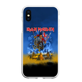 Чехол для iPhone XS Max матовый с принтом Iron Maiden в Курске, Силикон | Область печати: задняя сторона чехла, без боковых панелей | iron maiden | адриан смит | айрон мейден | гроза | группа | дэйв мюррей | железная дева | ирон майден | метал | мрачный | музыка | песни | рок | стив харрис | тяжелый | флаг | хеви | хевиметал