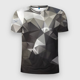 Мужская футболка 3D спортивная с принтом Абстракция в Курске, 100% полиэстер с улучшенными характеристиками | приталенный силуэт, круглая горловина, широкие плечи, сужается к линии бедра | абстракция | многоугольники