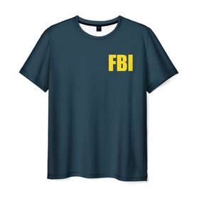 Мужская футболка 3D с принтом FBI в Курске, 100% полиэфир | прямой крой, круглый вырез горловины, длина до линии бедер | fbi jacket | special forces | спецслужбы | фбр | федеральное бюро расследований