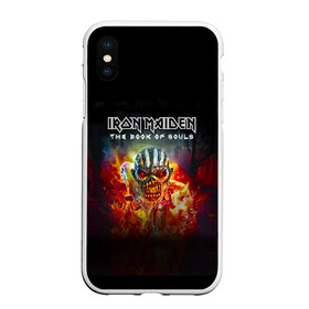 Чехол для iPhone XS Max матовый с принтом Iron Maiden в Курске, Силикон | Область печати: задняя сторона чехла, без боковых панелей | Тематика изображения на принте: iron maiden | адриан смит | айрон мейден | группа | дэйв мюррей | железная дева | индеец | ирон майден | метал | мрачный | музыка | огонь | песни | рок | стив харрис | тяжелый | хеви | хевиметал