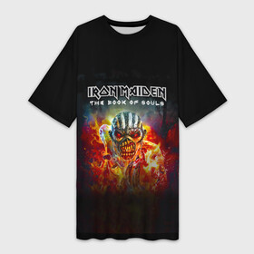 Платье-футболка 3D с принтом Iron Maiden в Курске,  |  | iron maiden | адриан смит | айрон мейден | группа | дэйв мюррей | железная дева | индеец | ирон майден | метал | мрачный | музыка | огонь | песни | рок | стив харрис | тяжелый | хеви | хевиметал
