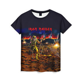 Женская футболка 3D с принтом Боец Iron Maiden в Курске, 100% полиэфир ( синтетическое хлопкоподобное полотно) | прямой крой, круглый вырез горловины, длина до линии бедер | iron maiden | адриан смит | айрон мейден | война | группа | дэйв мюррей | железная дева | ирон майден | метал | мрачный | музыка | песни | рок | солдат | стив харрис | тяжелый | хеви | хевиметал