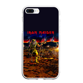 Чехол для iPhone 7Plus/8 Plus матовый с принтом Боец Iron Maiden в Курске, Силикон | Область печати: задняя сторона чехла, без боковых панелей | iron maiden | адриан смит | айрон мейден | война | группа | дэйв мюррей | железная дева | ирон майден | метал | мрачный | музыка | песни | рок | солдат | стив харрис | тяжелый | хеви | хевиметал