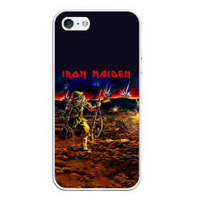 Чехол для iPhone 5/5S матовый с принтом Боец Iron Maiden в Курске, Силикон | Область печати: задняя сторона чехла, без боковых панелей | Тематика изображения на принте: iron maiden | адриан смит | айрон мейден | война | группа | дэйв мюррей | железная дева | ирон майден | метал | мрачный | музыка | песни | рок | солдат | стив харрис | тяжелый | хеви | хевиметал