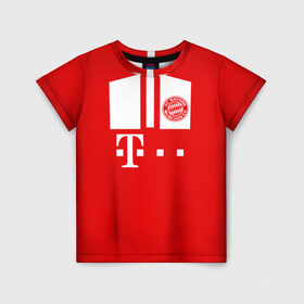 Детская футболка 3D с принтом FC Bayern 2018 Original #6 в Курске, 100% гипоаллергенный полиэфир | прямой крой, круглый вырез горловины, длина до линии бедер, чуть спущенное плечо, ткань немного тянется | 