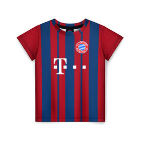 Детская футболка 3D с принтом FC Bayern 2018 Original #8 в Курске, 100% гипоаллергенный полиэфир | прямой крой, круглый вырез горловины, длина до линии бедер, чуть спущенное плечо, ткань немного тянется | bayern | fly fc | бавария | спорт | футбольный клуб