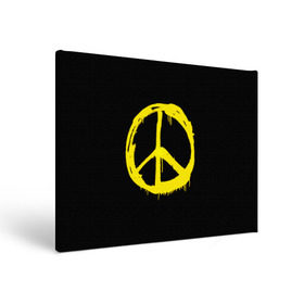 Холст прямоугольный с принтом Peace в Курске, 100% ПВХ |  | peace | vppdgryphon | арт | краска | мирный | миролюбивый | пацифик | прикольные | хиппи | цветные