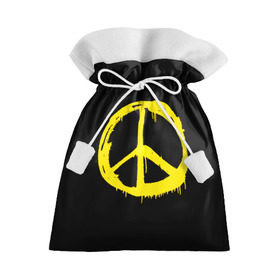 Подарочный 3D мешок с принтом Peace в Курске, 100% полиэстер | Размер: 29*39 см | peace | vppdgryphon | арт | краска | мирный | миролюбивый | пацифик | прикольные | хиппи | цветные