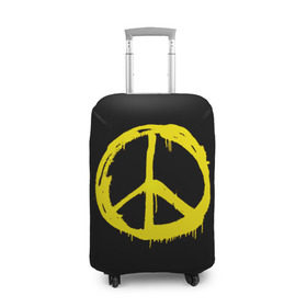 Чехол для чемодана 3D с принтом Peace в Курске, 86% полиэфир, 14% спандекс | двустороннее нанесение принта, прорези для ручек и колес | peace | vppdgryphon | арт | краска | мирный | миролюбивый | пацифик | прикольные | хиппи | цветные
