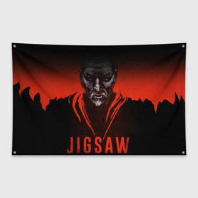 Флаг-баннер с принтом Джон Крамер в Курске, 100% полиэстер | размер 67 х 109 см, плотность ткани — 95 г/м2; по краям флага есть четыре люверса для крепления | jigsaw | джон крамер | триллер