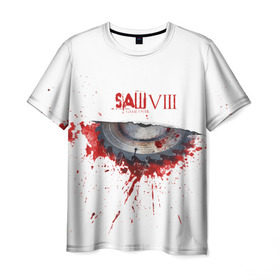 Мужская футболка 3D с принтом SAW VIII в Курске, 100% полиэфир | прямой крой, круглый вырез горловины, длина до линии бедер | jigsaw | джон крамер | триллер