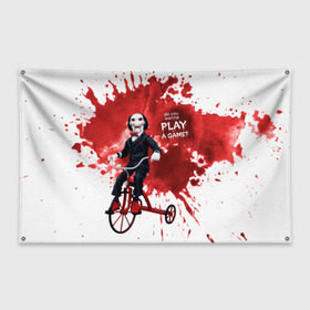 Флаг-баннер с принтом Billy в Курске, 100% полиэстер | размер 67 х 109 см, плотность ткани — 95 г/м2; по краям флага есть четыре люверса для крепления | jigsaw | джон крамер | триллер