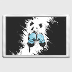 Магнит 45*70 с принтом Панда боксер в Курске, Пластик | Размер: 78*52 мм; Размер печати: 70*45 | Тематика изображения на принте: бокс | боксер | панда | панда боксер | спорт