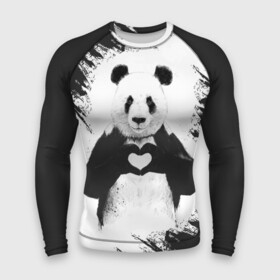 Мужской рашгард 3D с принтом Panda love в Курске,  |  | 14 февраля | love | panda | panda love | день святого валентина | любовь | панда