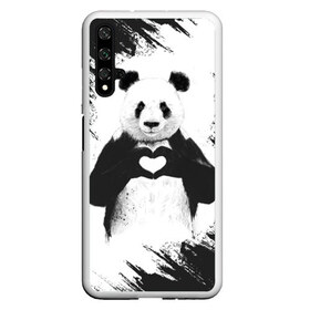 Чехол для Honor 20 с принтом Panda love в Курске, Силикон | Область печати: задняя сторона чехла, без боковых панелей | 14 февраля | love | panda | panda love | день святого валентина | любовь | панда