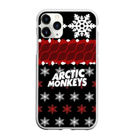 Чехол для iPhone 11 Pro матовый с принтом Праздничный Arctic Monkeys в Курске, Силикон |  | Тематика изображения на принте: алекс тёрнер | арктик | арктические мартышки | гаражный | группа | джейми кук | знак | инди рок | красный | м | манкис | музыка | надпись | ник о мэлли | новогодний | новый год | обезьяна