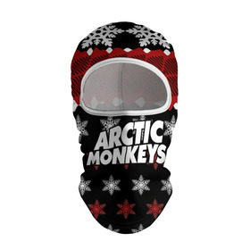 Балаклава 3D с принтом Праздничный Arctic Monkeys в Курске, 100% полиэстер, ткань с особыми свойствами — Activecool | плотность 150–180 г/м2; хорошо тянется, но при этом сохраняет форму. Закрывает шею, вокруг отверстия для глаз кайма. Единый размер | Тематика изображения на принте: алекс тёрнер | арктик | арктические мартышки | гаражный | группа | джейми кук | знак | инди рок | красный | м | манкис | музыка | надпись | ник о мэлли | новогодний | новый год | обезьяна