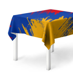 Скатерть 3D с принтом Флаг Армении в Курске, 100% полиэстер (ткань не мнется и не растягивается) | Размер: 150*150 см | Тематика изображения на принте: армения | флаг | флаг армении
