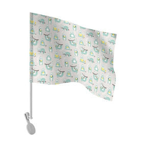 Флаг для автомобиля с принтом Ленивцы в Курске, 100% полиэстер | Размер: 30*21 см | Тематика изображения на принте: дерево | книга | ленивец | милота | сон | спать | чтение
