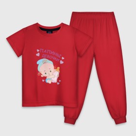 Детская пижама хлопок с принтом Папины девочки в Курске, 100% хлопок |  брюки и футболка прямого кроя, без карманов, на брюках мягкая резинка на поясе и по низу штанин
 | Тематика изображения на принте: беременность | будущая мама | дитя | дочка | мама | ребенок