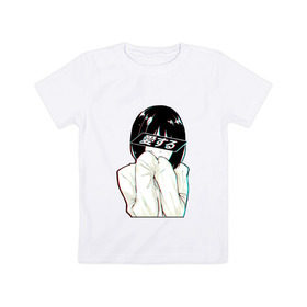 Детская футболка хлопок с принтом LOVE (Japanese) в Курске, 100% хлопок | круглый вырез горловины, полуприлегающий силуэт, длина до линии бедер | люблю