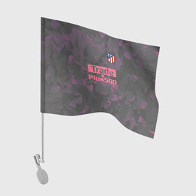 Флаг для автомобиля с принтом Atletico Madrid Original #8 в Курске, 100% полиэстер | Размер: 30*21 см | атлетико мадрид | полигоны | эмблема