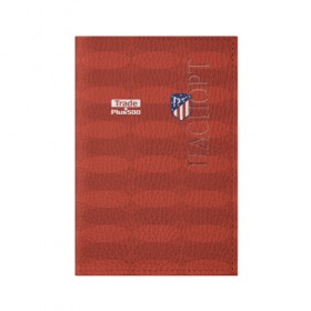 Обложка для паспорта матовая кожа с принтом Atletico Madrid Original #10 в Курске, натуральная матовая кожа | размер 19,3 х 13,7 см; прозрачные пластиковые крепления | Тематика изображения на принте: атлетико мадрид | эмблема