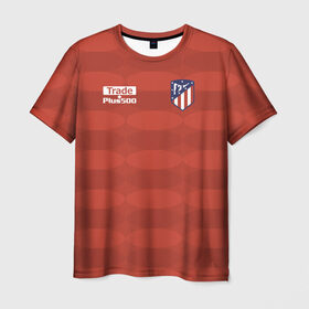 Мужская футболка 3D с принтом Atletico Madrid Original #10 в Курске, 100% полиэфир | прямой крой, круглый вырез горловины, длина до линии бедер | атлетико мадрид | эмблема