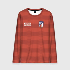 Мужской лонгслив 3D с принтом Atletico Madrid Original #10 в Курске, 100% полиэстер | длинные рукава, круглый вырез горловины, полуприлегающий силуэт | Тематика изображения на принте: атлетико мадрид | эмблема