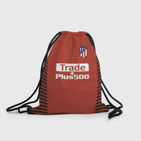 Рюкзак-мешок 3D с принтом Atletico Madrid Original #12 в Курске, 100% полиэстер | плотность ткани — 200 г/м2, размер — 35 х 45 см; лямки — толстые шнурки, застежка на шнуровке, без карманов и подкладки | 
