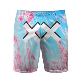 Мужские шорты 3D спортивные с принтом The XX Pink в Курске,  |  | Тематика изображения на принте: 