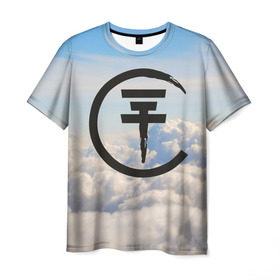Мужская футболка 3D с принтом Clouds Tokio Hotel в Курске, 100% полиэфир | прямой крой, круглый вырез горловины, длина до линии бедер | bill kaulitz | tokio hotel | билл каулиц