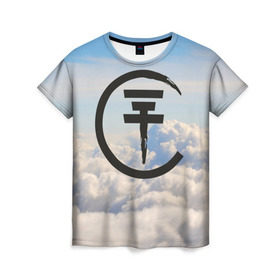 Женская футболка 3D с принтом Clouds Tokio Hotel в Курске, 100% полиэфир ( синтетическое хлопкоподобное полотно) | прямой крой, круглый вырез горловины, длина до линии бедер | Тематика изображения на принте: bill kaulitz | tokio hotel | билл каулиц