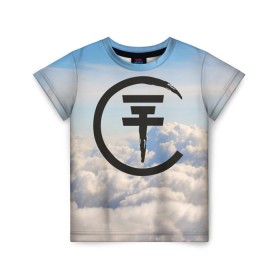 Детская футболка 3D с принтом Clouds Tokio Hotel в Курске, 100% гипоаллергенный полиэфир | прямой крой, круглый вырез горловины, длина до линии бедер, чуть спущенное плечо, ткань немного тянется | Тематика изображения на принте: bill kaulitz | tokio hotel | билл каулиц
