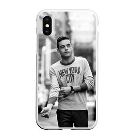 Чехол для iPhone XS Max матовый с принтом Rami Malek в Курске, Силикон | Область печати: задняя сторона чехла, без боковых панелей | mr robot | rami malek | мистер робот | рами малек