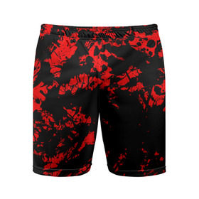 Мужские шорты 3D спортивные с принтом Красные краски в Курске,  |  | abstraction | абстракция красок | брызги красок | краска | красные краски | потертость красок | разводы красок | черно белый
