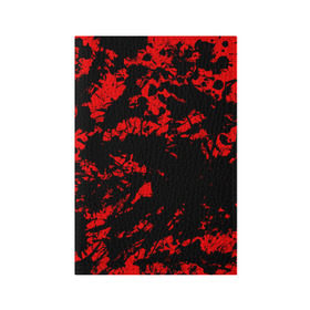 Обложка для паспорта матовая кожа с принтом Красные краски в Курске, натуральная матовая кожа | размер 19,3 х 13,7 см; прозрачные пластиковые крепления | Тематика изображения на принте: abstraction | абстракция красок | брызги красок | краска | красные краски | потертость красок | разводы красок | черно белый