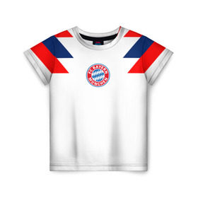Детская футболка 3D с принтом Bayern Munchen - FC Bayern в Курске, 100% гипоаллергенный полиэфир | прямой крой, круглый вырез горловины, длина до линии бедер, чуть спущенное плечо, ткань немного тянется | 0x000000123 | bayern munchen | black | fcb | football | premium | бавария мюнхен | футбол | чёрный