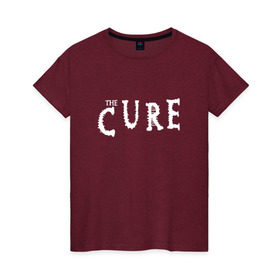 Женская футболка хлопок с принтом The Cure в Курске, 100% хлопок | прямой крой, круглый вырез горловины, длина до линии бедер, слегка спущенное плечо | cure | британия | группы | музыка | надпись | роберт смит | роджер одоннелл | рок | саймон гэллап