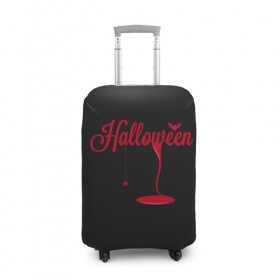Чехол для чемодана 3D с принтом Кровавый хэллоуин в Курске, 86% полиэфир, 14% спандекс | двустороннее нанесение принта, прорези для ручек и колес | 31 октября | halloween | день святых | праздник | праздник мертвых | тыква | хэллоуин
