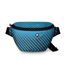 Поясная сумка 3D с принтом BMW 2018 Blue Line в Курске, 100% полиэстер | плотная ткань, ремень с регулируемой длиной, внутри несколько карманов для мелочей, основное отделение и карман с обратной стороны сумки застегиваются на молнию | bmw | автомобильные | бмв | машины