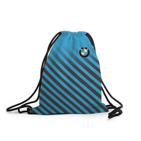 Рюкзак-мешок 3D с принтом BMW 2018 Blue Line в Курске, 100% полиэстер | плотность ткани — 200 г/м2, размер — 35 х 45 см; лямки — толстые шнурки, застежка на шнуровке, без карманов и подкладки | bmw | автомобильные | бмв | машины