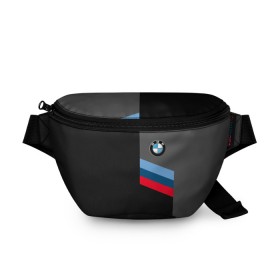 Поясная сумка 3D с принтом BMW Brand Tricolor в Курске, 100% полиэстер | плотная ткань, ремень с регулируемой длиной, внутри несколько карманов для мелочей, основное отделение и карман с обратной стороны сумки застегиваются на молнию | bmw | автомобильные | бмв | машины